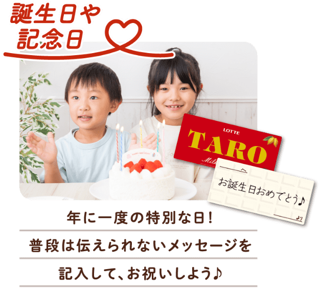 【誕生日や記念日】年に一度の特別な日！普段は伝えられないメッセージを記入して、お祝いしよう♪